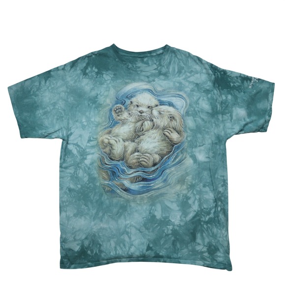 The Mountain Other - The Mountain A Love Like No Otter Shirt Men's Tie Dye Graphic Short Sleeve 2XL